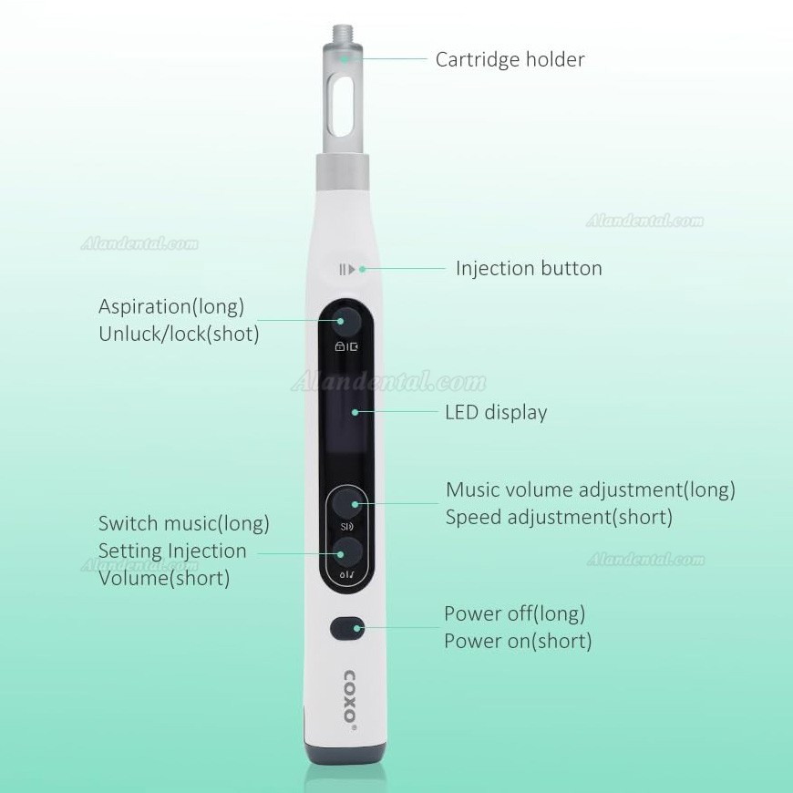 COXO GENI Dental Anesthesia Booster with 3 Adjustable Speeds, Music system
